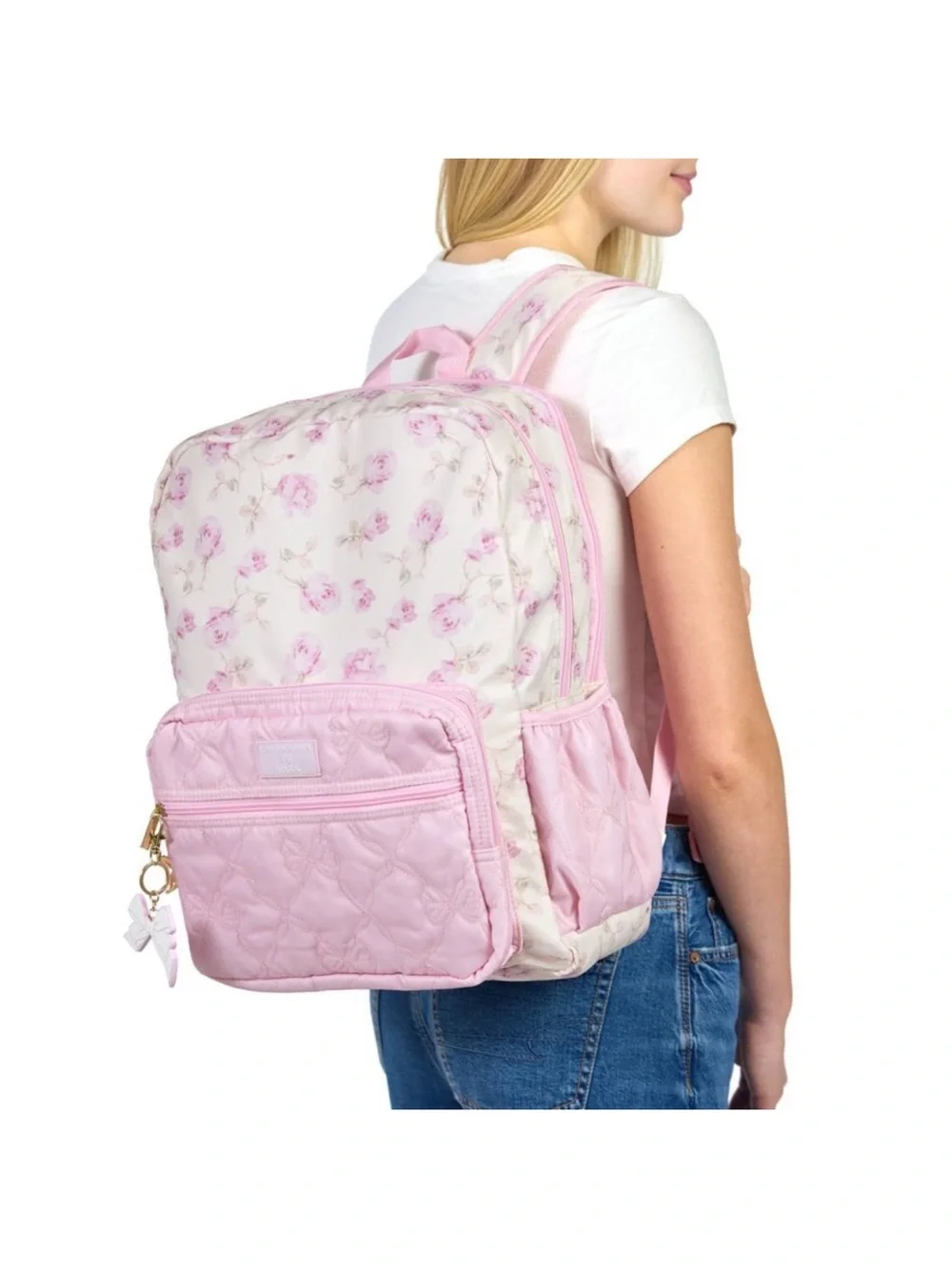 Loveshackfancy x Target Yoobi Ribbon Rosa Backpack - Sterling Dusk